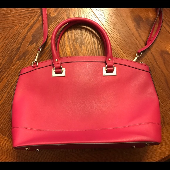 Pretty Anne Klein Hot Pink Double Strap Bag! - Picture 2 of 16